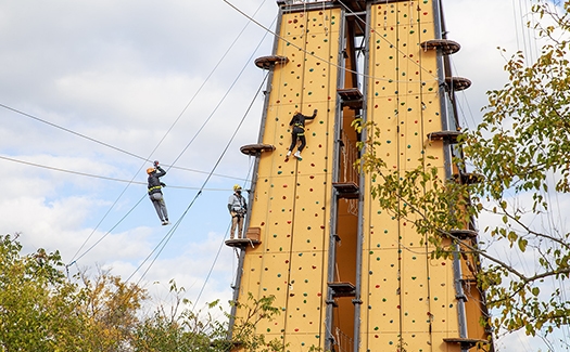 climb and zipline adventure for groups!